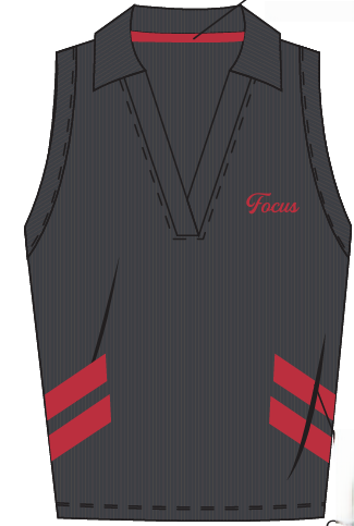 WOMEN RIBBED SLEEVELESS POLO