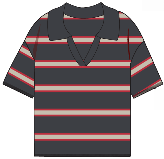 WOMEN STRIPPED POLO